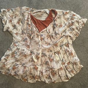 Blouse with tank top underneath